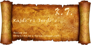 Kajári Teréz névjegykártya
